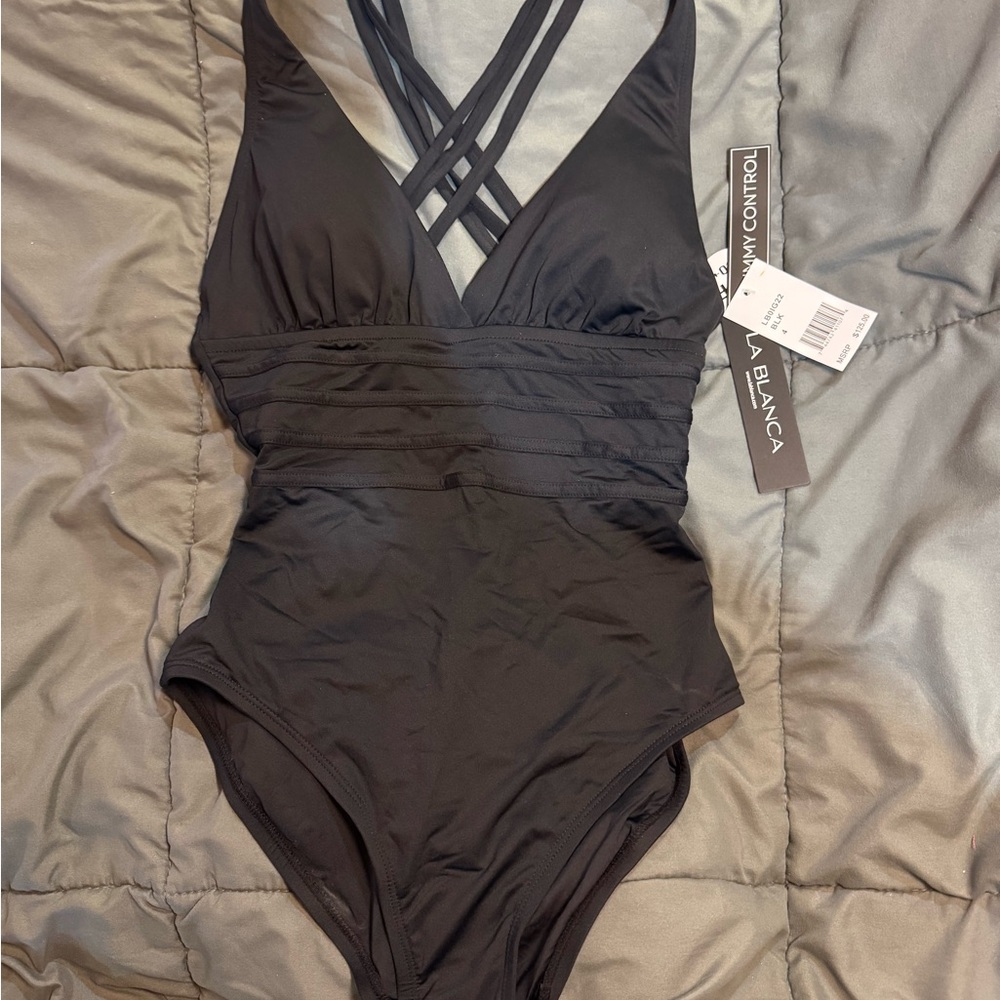 La Blanca Black One Piece Swimsuit